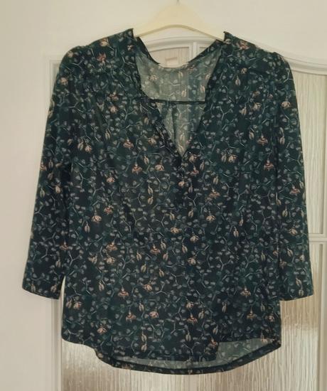Tmavozelená blúzka h&m, h&m,l
