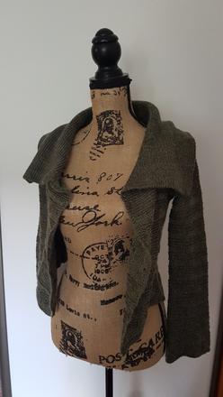 Olivový resp.khaki open cardigan xs, promod,34