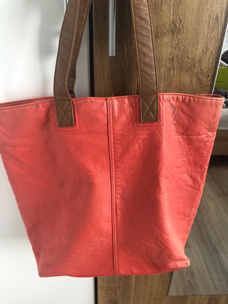 Oranzovo hneda velka kozenkova taska,