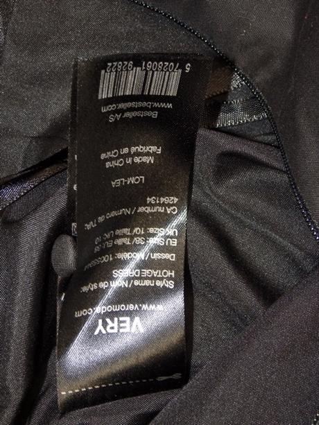 Čierne štýlové šaty, vero moda,38