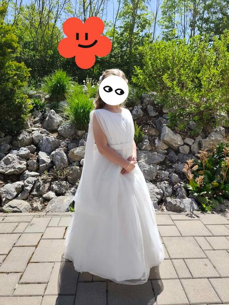 Šaty na 1. sväté prijímanie + príslušenstvo, 