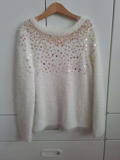 Teplý sveter s flitrami h&m, h&m,140