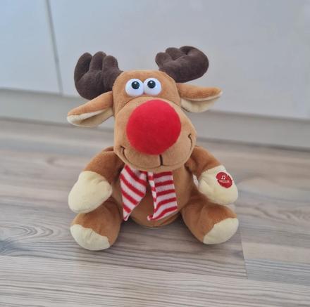 Opakujúci vianočný sobík plyšový 20cm,