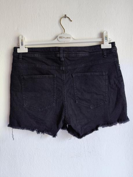 Čierne riflové kraťasy šortky medium waist esmara, esmara,40