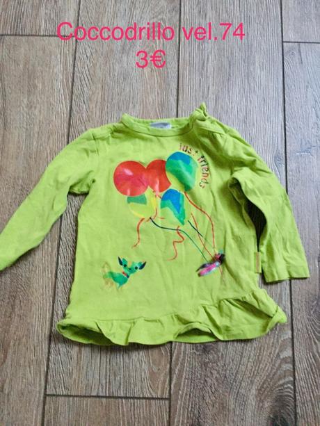 Tricko s dlhym rukavom coccodrillo, 68–80