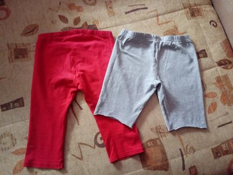 2x krátke leginy, cena spolu, h&m,116