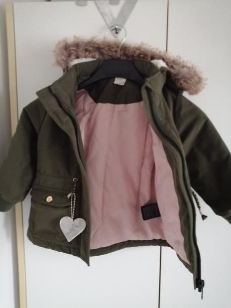 Kabátik, bundička pre dievčatká veľ. 86, h&m,86
