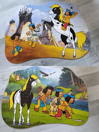 Obojstranné podlahové puzzle yakari,