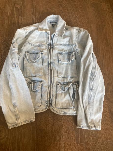 Riflová bunda na zips, h&m,m / s