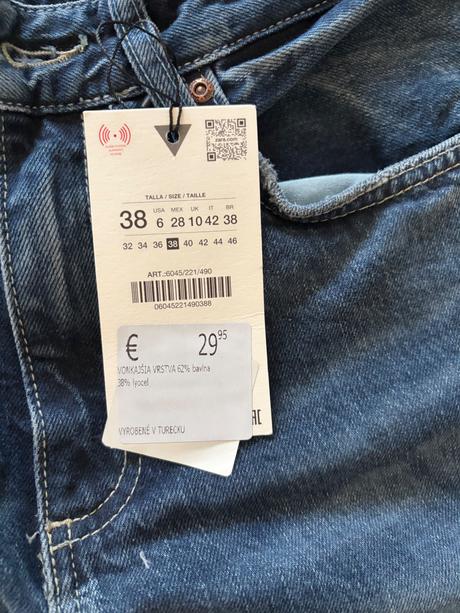 Zara wide leg dámske rifle, zara,38