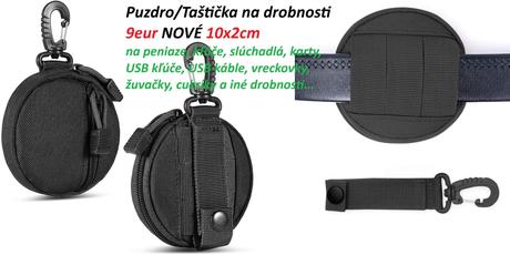 Puzdro/taštička na drobnosti čierne, house