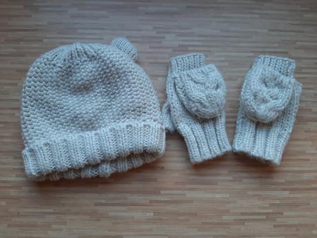 Vlnena suprava rukavice + čiapka, zara,104