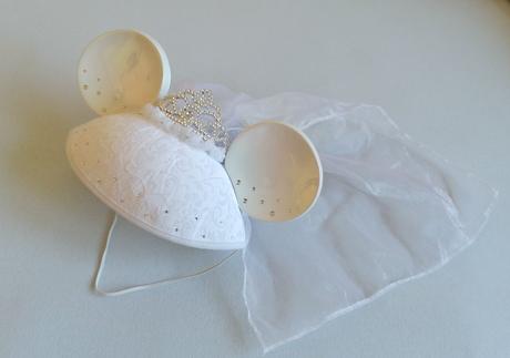 Svadobný klobúk so závojom - minnie,