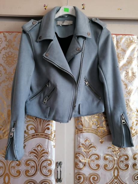 Koženka z brúsenej kože, zara,s