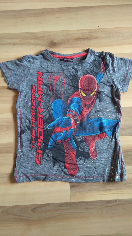 2x tričko spiderman, 5-7r. - na donosenie, next,116