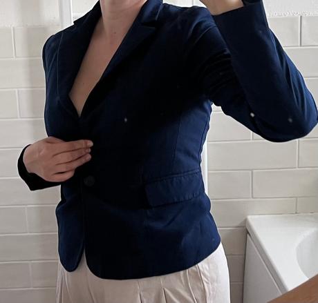 Tmavomodré elegantné sako, mango, xs/34, mango,xs