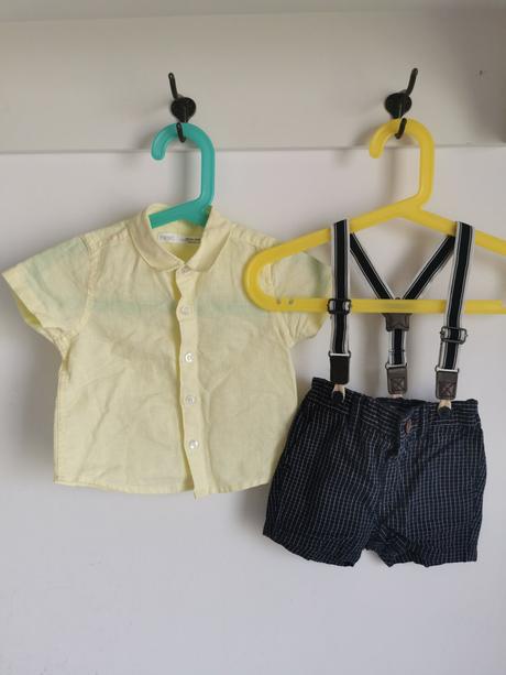 Chlapčenský set (kraťasky s trakmi+košela), next,68