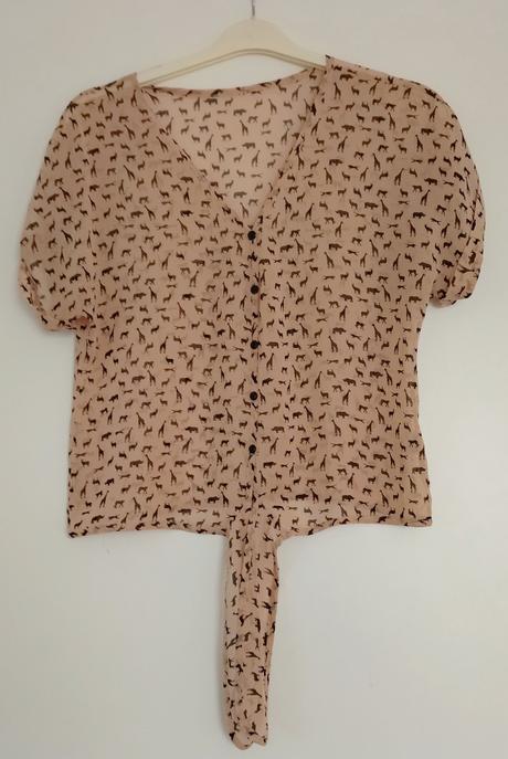 Blúzkový crop top forever 21, m