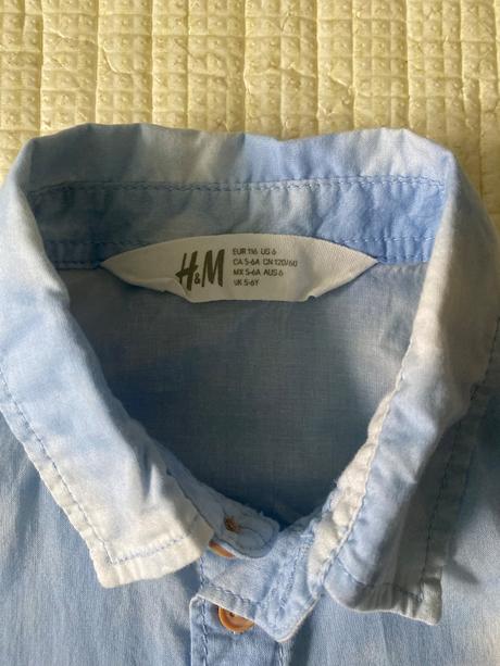 Košeľa krátky rukáv, h&m,116