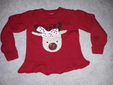 Vianocny  pulover  so sobikom, f&f,86