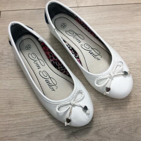 Baleríny biele dievčenské tom tailor č.32, 20,5cm, tom tailor,32