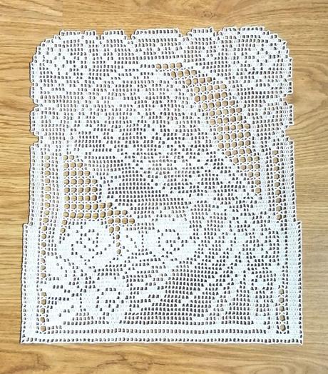 Háčkovaný obraz panna mária,