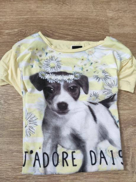 Tričko so psíkom,veľ .110/116,vek 6-7r., f&f,110