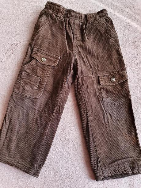 Zateplené menčestrové nohavice č.110, 110