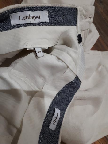Ľanové pleasovane nohavice canibel vel 38/40, 40