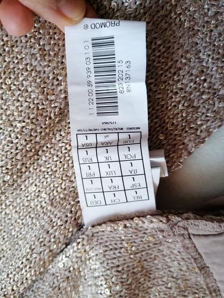 Svetrík so zlatými flitrami, promod,l