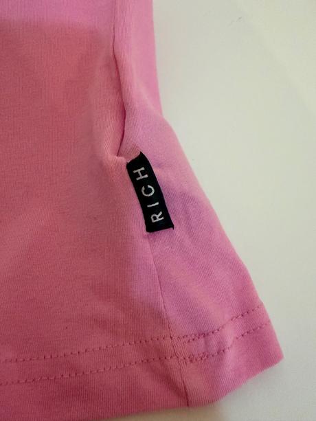 John richmond ružové tričko s kamienkovým logom, l