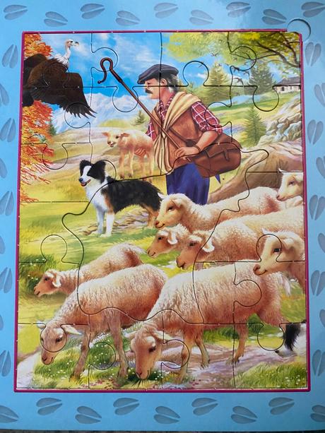 Kniha s puzzle a anglickými slovíčkami, 