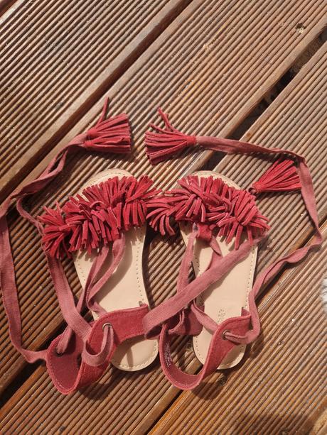 Boho sandalky na šnurovanie, zara,27