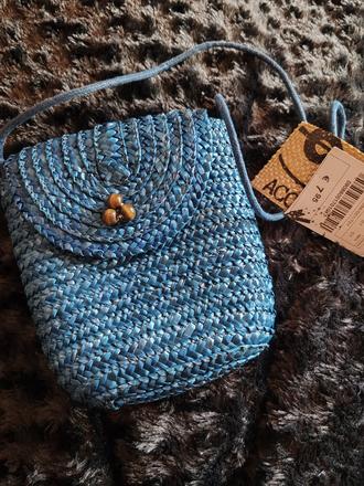 Slamena kabelka 18x17cm, 