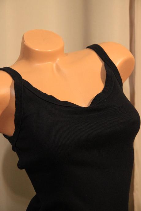 Čierny bavlnený body top, h&m, h&m,xs