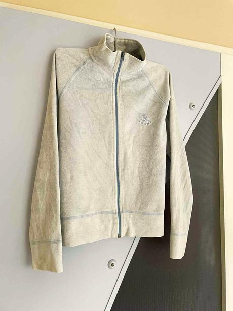 Froté zamat mikina na zips, l