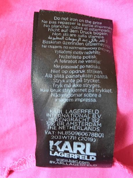 Karl lagerfeld originál dámske štýlové tričko, s