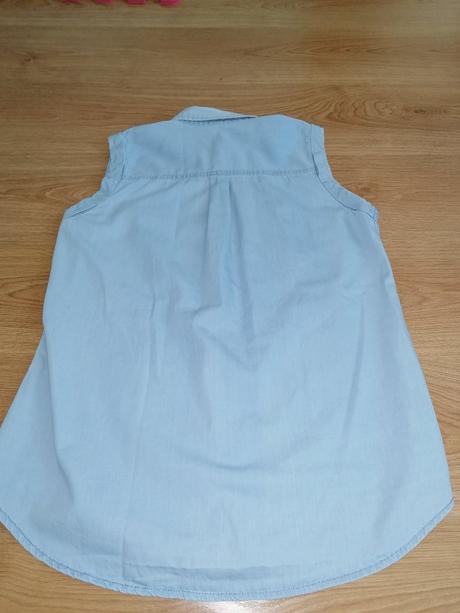 Bavlnená rifľová blúzka, h&m,l