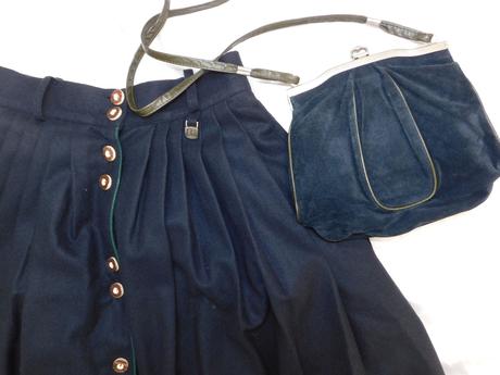 Luxusna trachten vlnena sukna/kroj,navy farby, 36