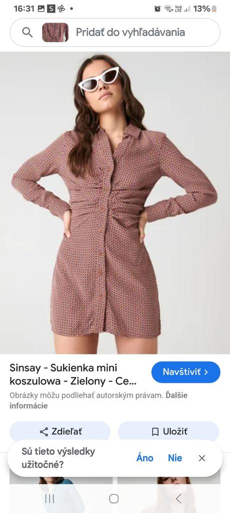 Košelové šaty, sinsay,m