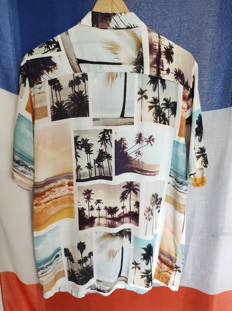Hawaï košeľa - farebná pláž, xl