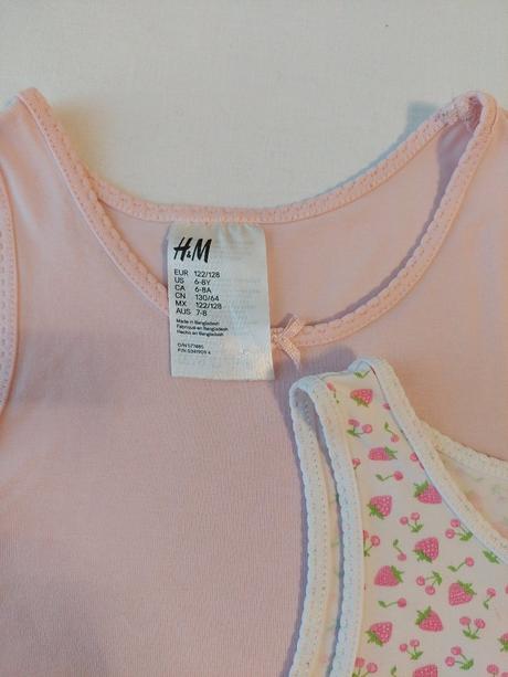 Dievčenské tielka 122/128, h&m,122