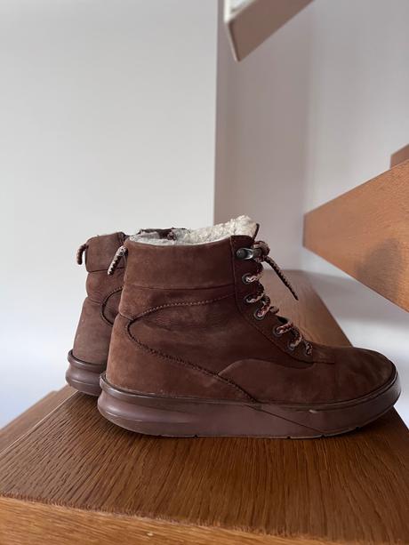 Čižmy oteplené koža, zara,34