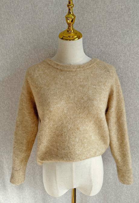 Merino, alpaka cropped hrejivý pulóver, xs