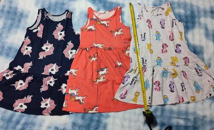 Dievčenské letné šaty 3ks, h&m,110