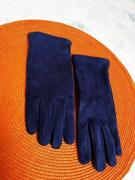 Semišové zateplené rukavice s/m, s