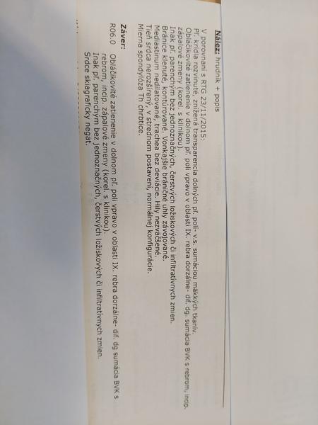 Aký je výsledok RTG mojich pľúc?