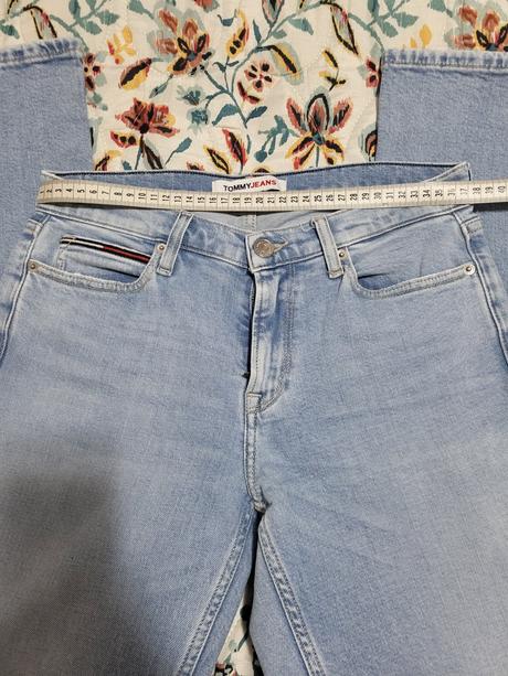 Bledomodré bootcut jeansy, tommy hilfiger,26