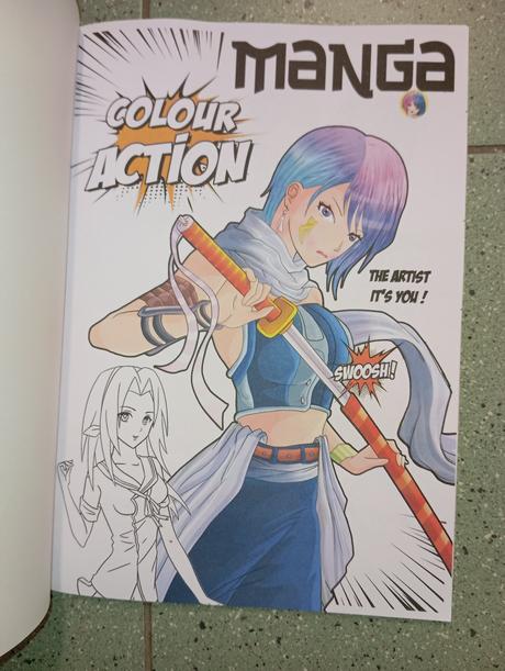 Manga omaľovánka color action, 