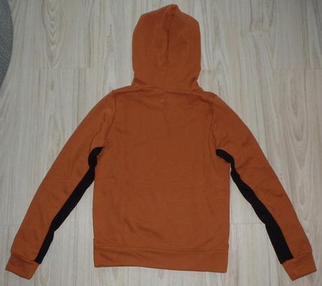 Oranžová mikina s kapucňou, v. m/l, l